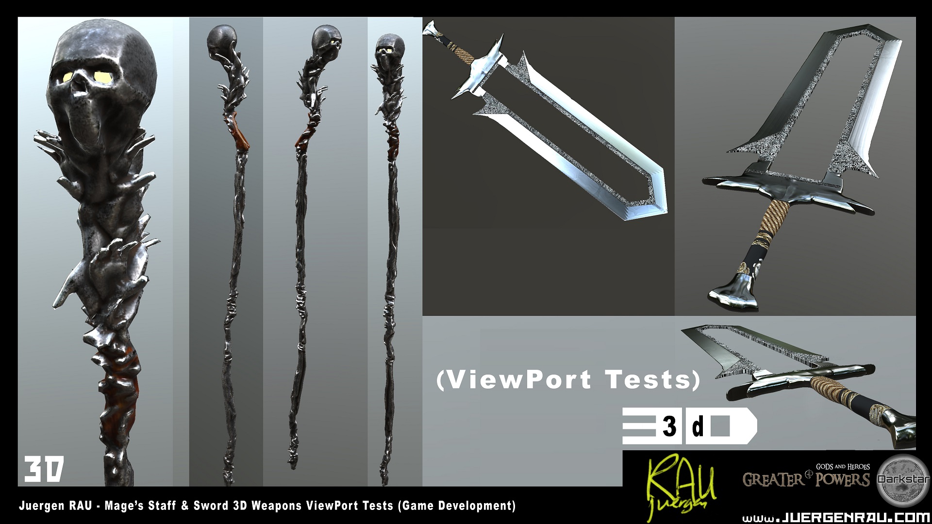 
Weapons Sword Mage Staff Models ViewPort Tests
